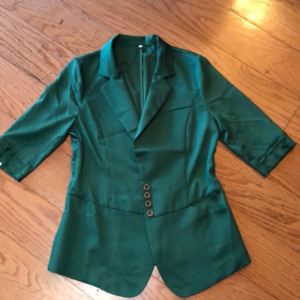 Sheer Green Blazer